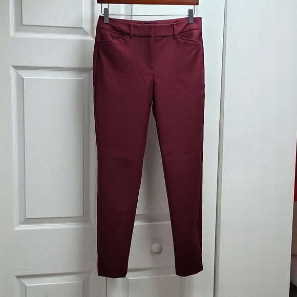 WHBM THE SLIM ANKLE MAROON SIZE 2 - Picture 5 of 7